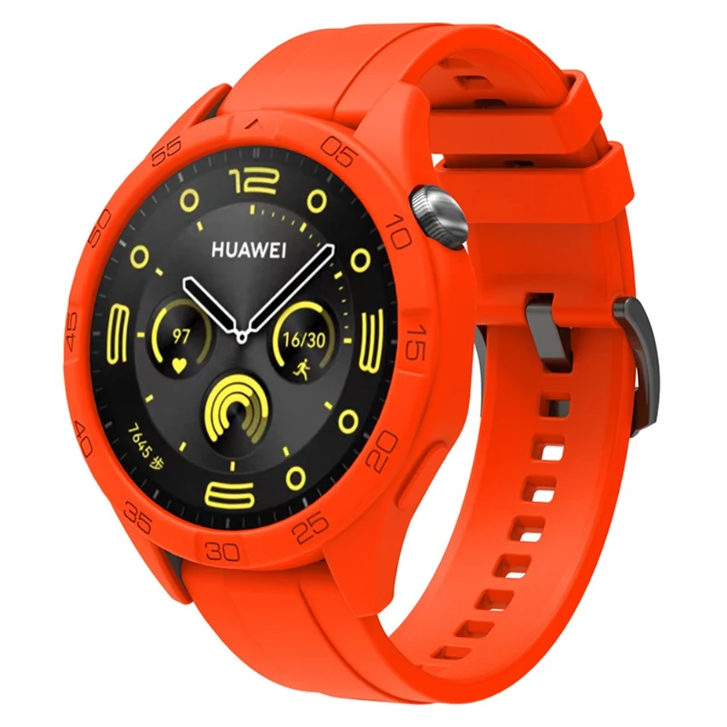 Huawei Watch GT 4 46mm Silicone Strap Watch Band with Watch Case - Baby Blue