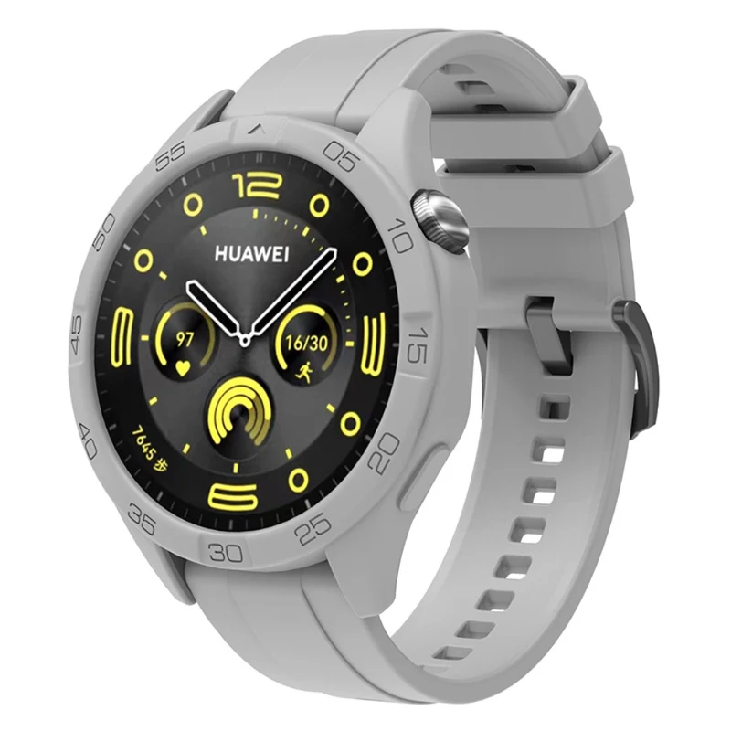 Huawei Watch GT 4 46mm Silicone Strap Watch Band with Watch Case - Baby Blue