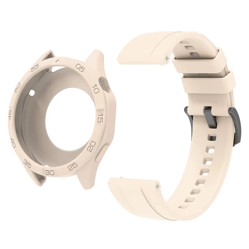Huawei Watch GT 4 46mm Silicone Strap Watch Band with Watch Case - Baby Blue