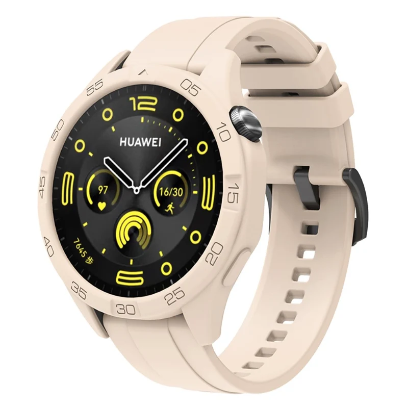 Huawei Watch GT 4 46mm Silicone Strap Watch Band with Watch Case - Baby Blue