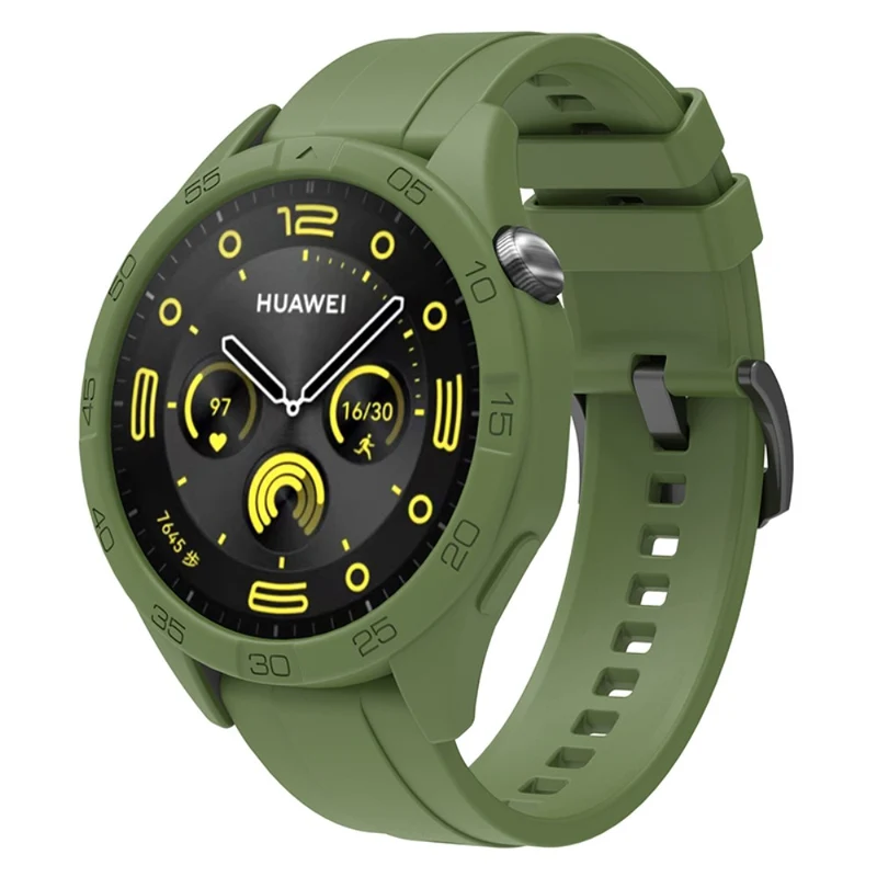 Huawei Watch GT 4 46mm Silicone Strap Watch Band with Watch Case - Baby Blue