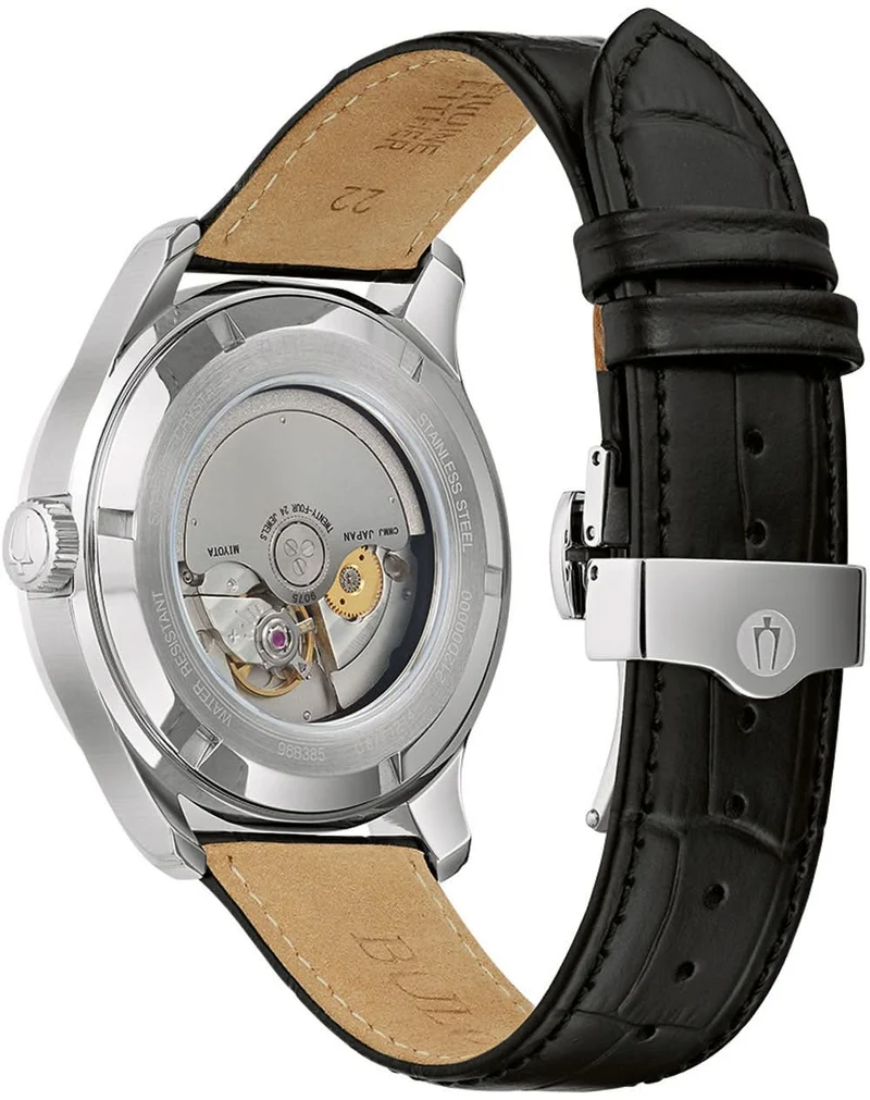 Bulova Classic Wilton GMT 96B385 Herrenuhr • Automatik GMT • Weltkarten-Design