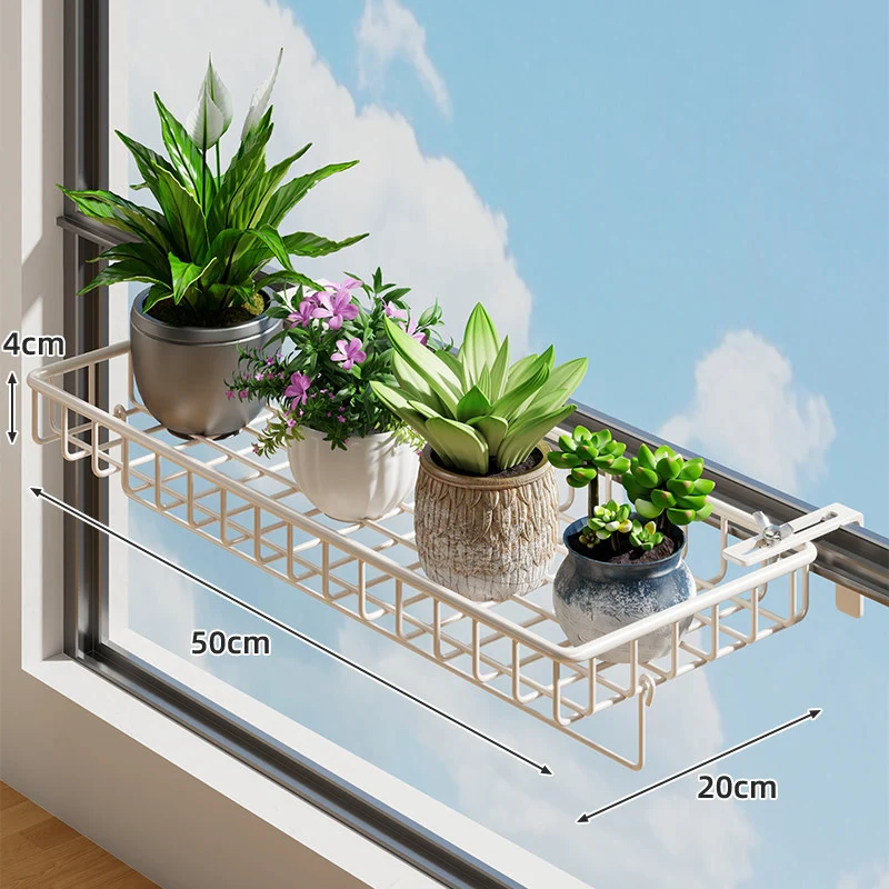Fenster Klemmen-Hängende Pflanzerregal mit Metall-Drahtkorb und verstellbarem Halterung