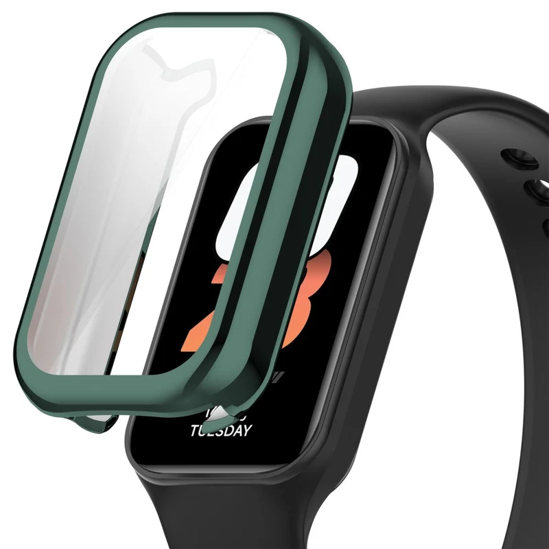 Xiaomi Smart Band 8 Active / Redmi Band 2 Flexible Watch Case Electroplating Frame Cover - Electroplating Black