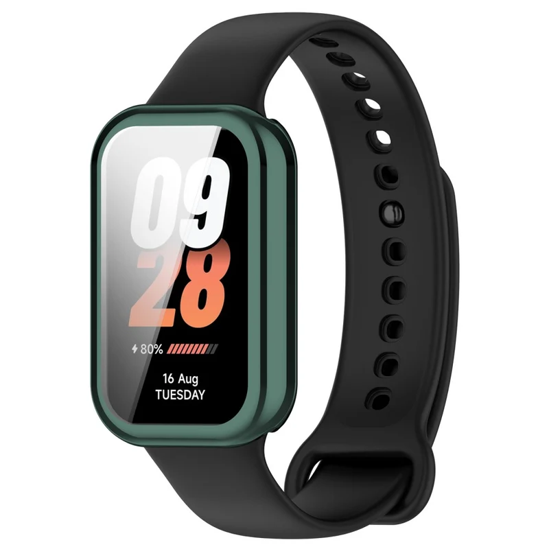 Xiaomi Smart Band 8 Active / Redmi Band 2 Flexible Watch Case Electroplating Frame Cover - Electroplating Black