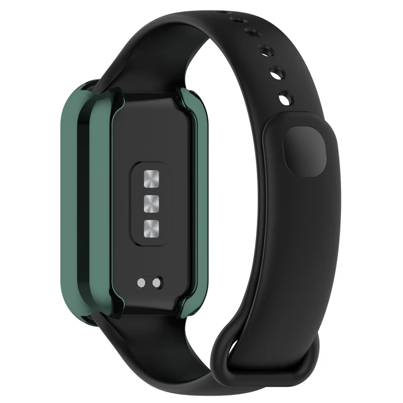 Xiaomi Smart Band 8 Active / Redmi Band 2 Flexible Watch Case Electroplating Frame Cover - Electroplating Black