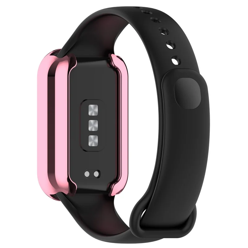 Xiaomi Smart Band 8 Active / Redmi Band 2 Flexible Watch Case Electroplating Frame Cover - Electroplating Black