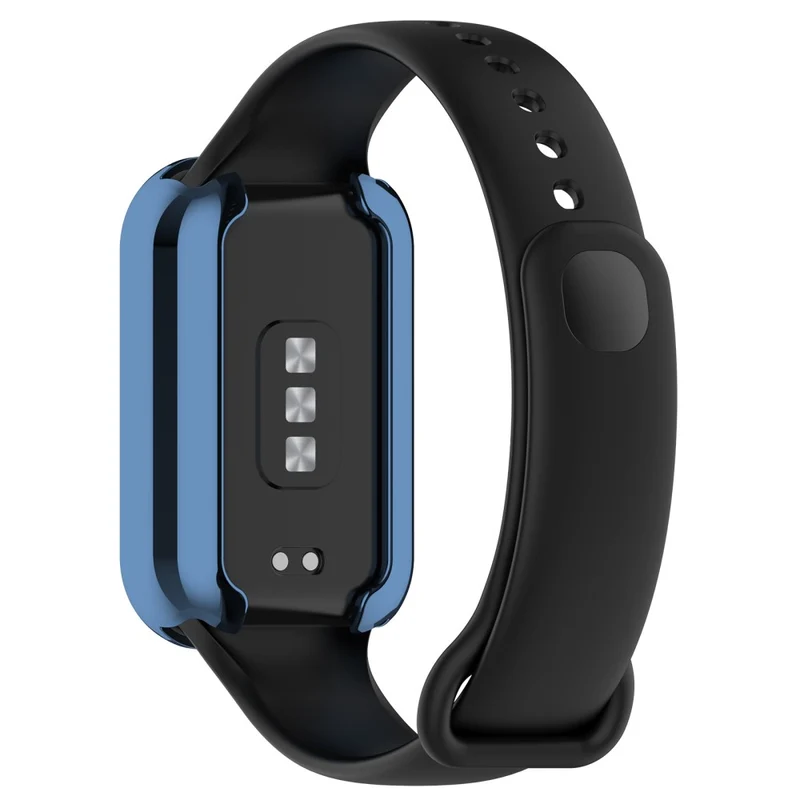 Xiaomi Smart Band 8 Active / Redmi Band 2 Flexible Watch Case Electroplating Frame Cover - Electroplating Black