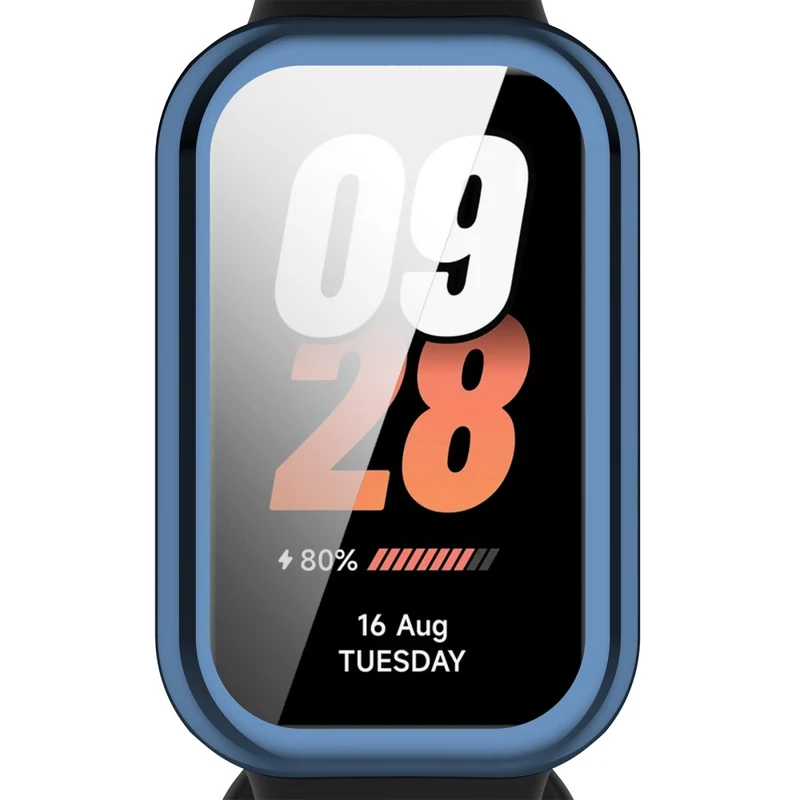 Xiaomi Smart Band 8 Active / Redmi Band 2 Flexible Watch Case Electroplating Frame Cover - Electroplating Black