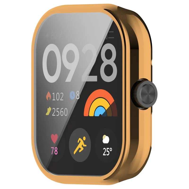 Xiaomi Redmi Watch 4 Scratch Resistant Watch Protective Case Electroplating Anti-drop Frame - Rose Gold
