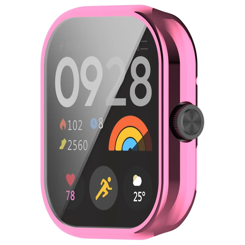 Xiaomi Redmi Watch 4 Scratch Resistant Watch Protective Case Electroplating Anti-drop Frame - Rose Gold