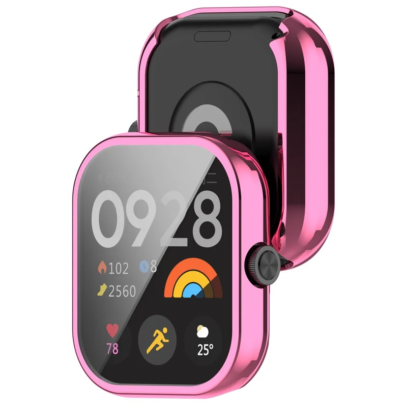 Xiaomi Redmi Watch 4 Scratch Resistant Watch Protective Case Electroplating Anti-drop Frame - Rose Gold