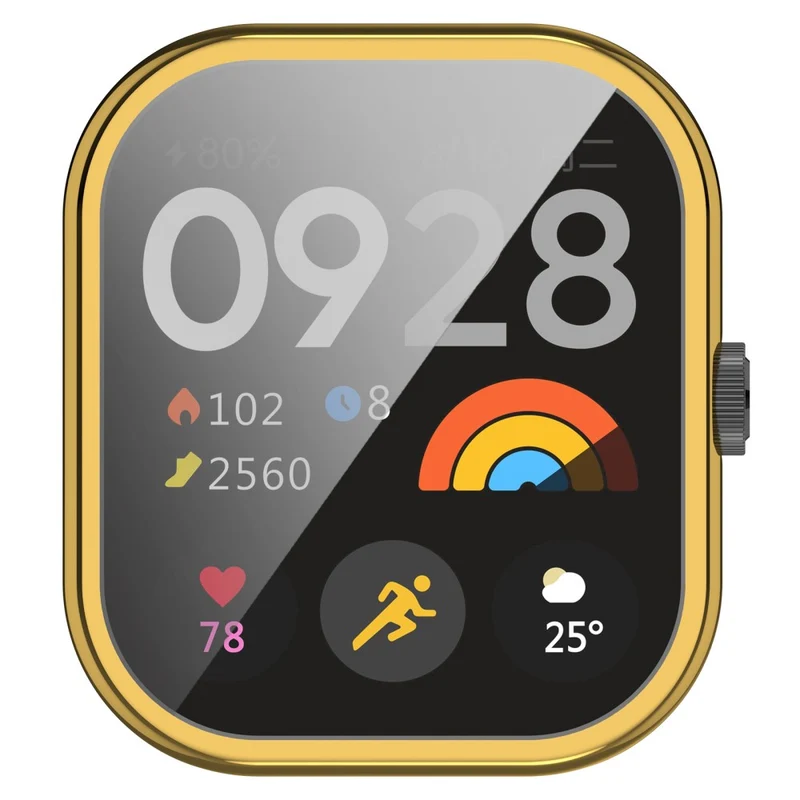 Xiaomi Redmi Watch 4 Scratch Resistant Watch Protective Case Electroplating Anti-drop Frame - Rose Gold