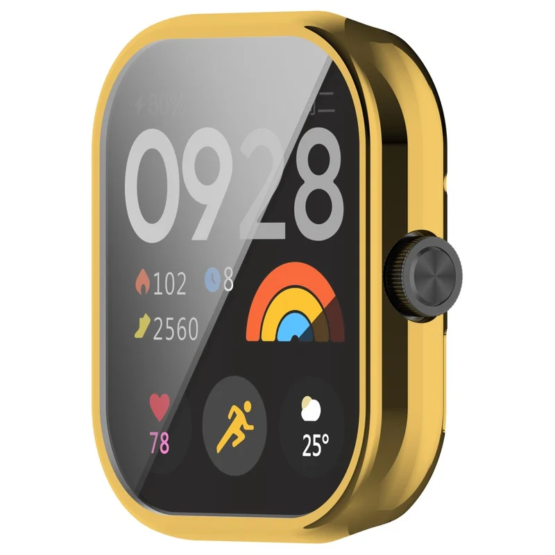 Xiaomi Redmi Watch 4 Scratch Resistant Watch Protective Case Electroplating Anti-drop Frame - Rose Gold