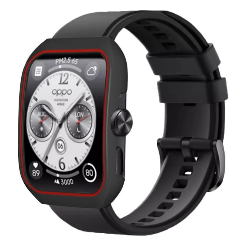 Oppo Watch 4 Pro Case Shockproof Hard Impact-Resistant Watch Protective Cover - Black+White