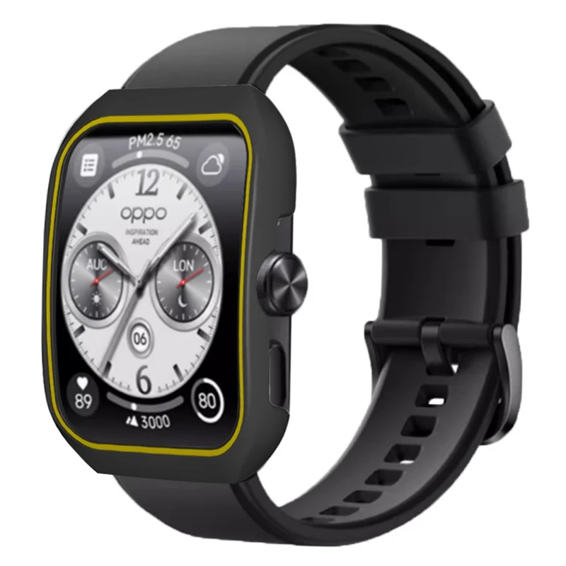 Oppo Watch 4 Pro Case Shockproof Hard Impact-Resistant Watch Protective Cover - Black+White