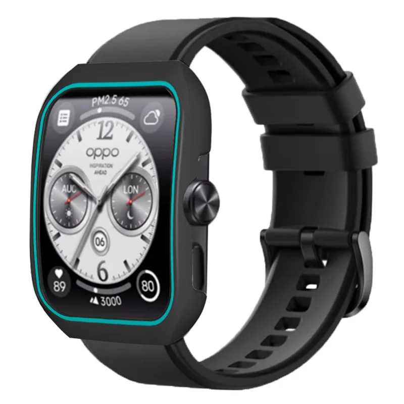 Oppo Watch 4 Pro Case Shockproof Hard Impact-Resistant Watch Protective Cover - Black+White