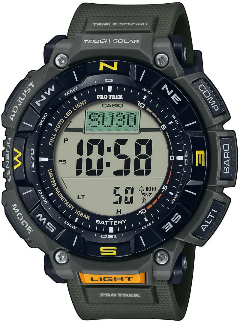Casio Pro Trek PRG-340-3ER Herrenuhr • Tough Solar • Digital-Kompass