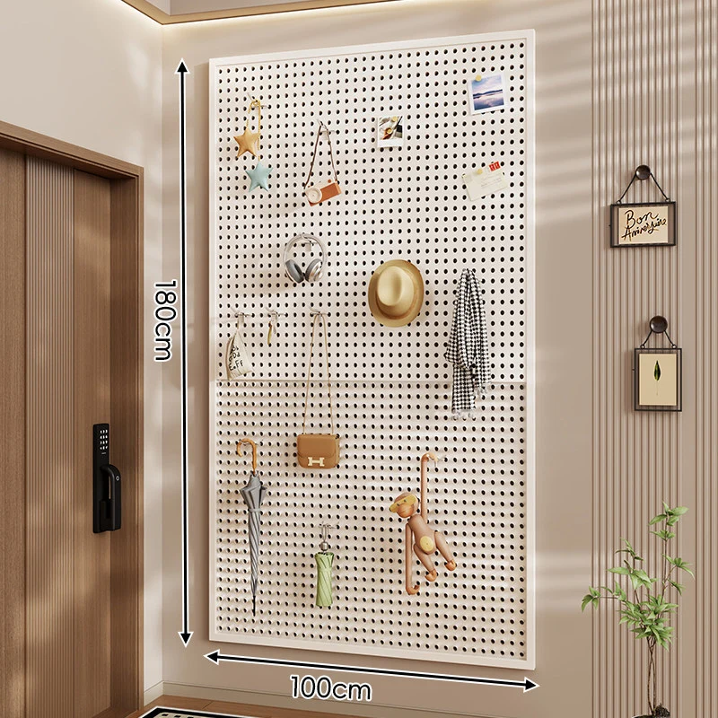 Wandanag perforiertes Lochboard-Organizer-Panel Großes Quadrat mit modularen Haken und Zubehör