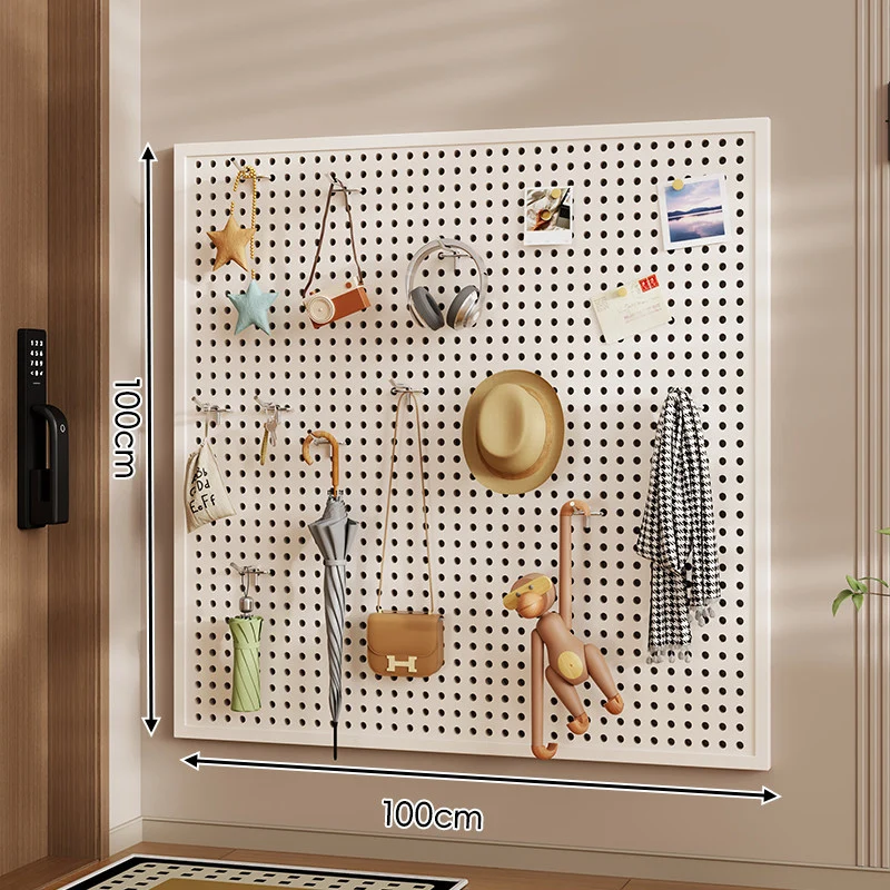 Wandanag perforiertes Lochboard-Organizer-Panel Großes Quadrat mit modularen Haken und Zubehör