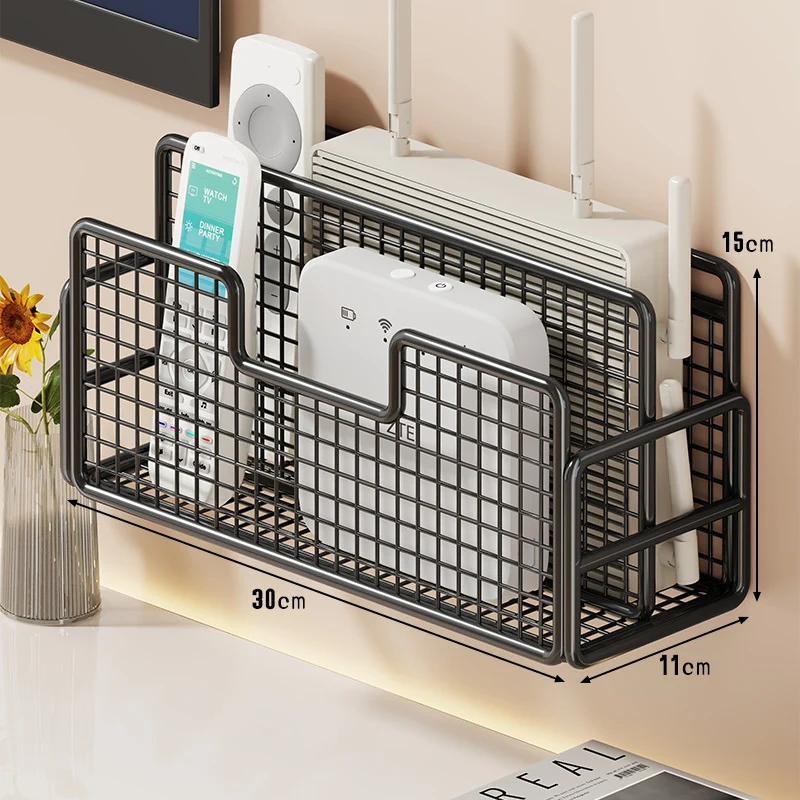 Wandmontierter belüfteter Router und Fernlagerkorb