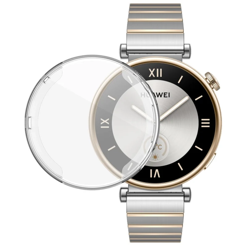 Huawei Watch GT 4 41mm Watch Case Full Coverage Flexible Protective Cover - Transparent White