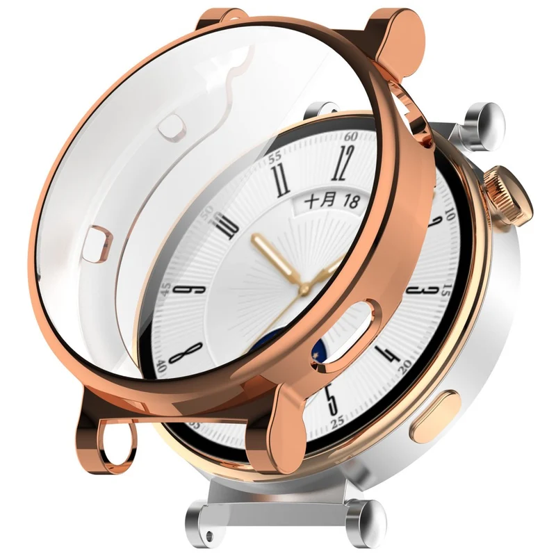 Huawei Watch GT 4 41mm Flexible Watch Case Full Protection Electroplating Watch Cover - Rose Gold