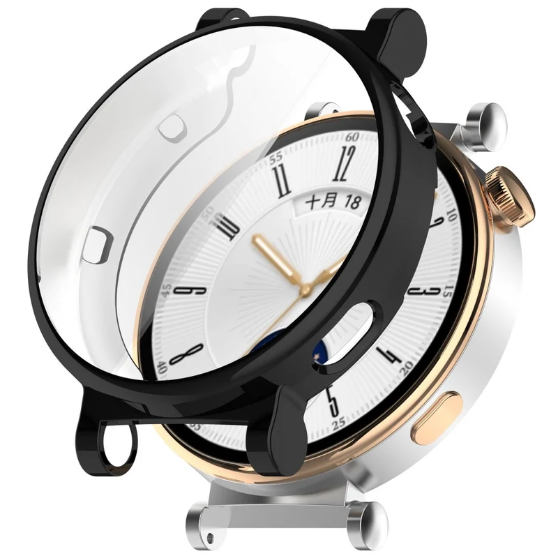 Huawei Watch GT 4 41mm Flexible Watch Case Full Protection Electroplating Watch Cover - Rose Gold