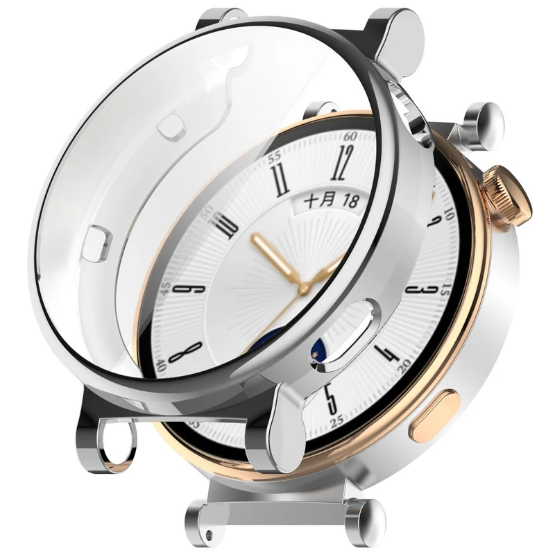 Huawei Watch GT 4 41mm Flexible Watch Case Full Protection Electroplating Watch Cover - Rose Gold
