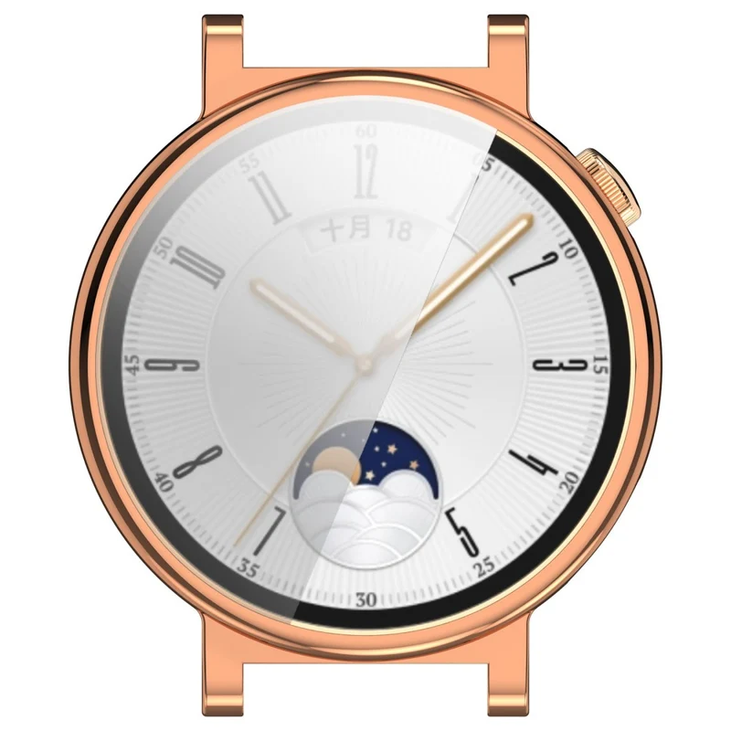 Huawei Watch GT 4 41mm Flexible Watch Case Full Protection Electroplating Watch Cover - Rose Gold