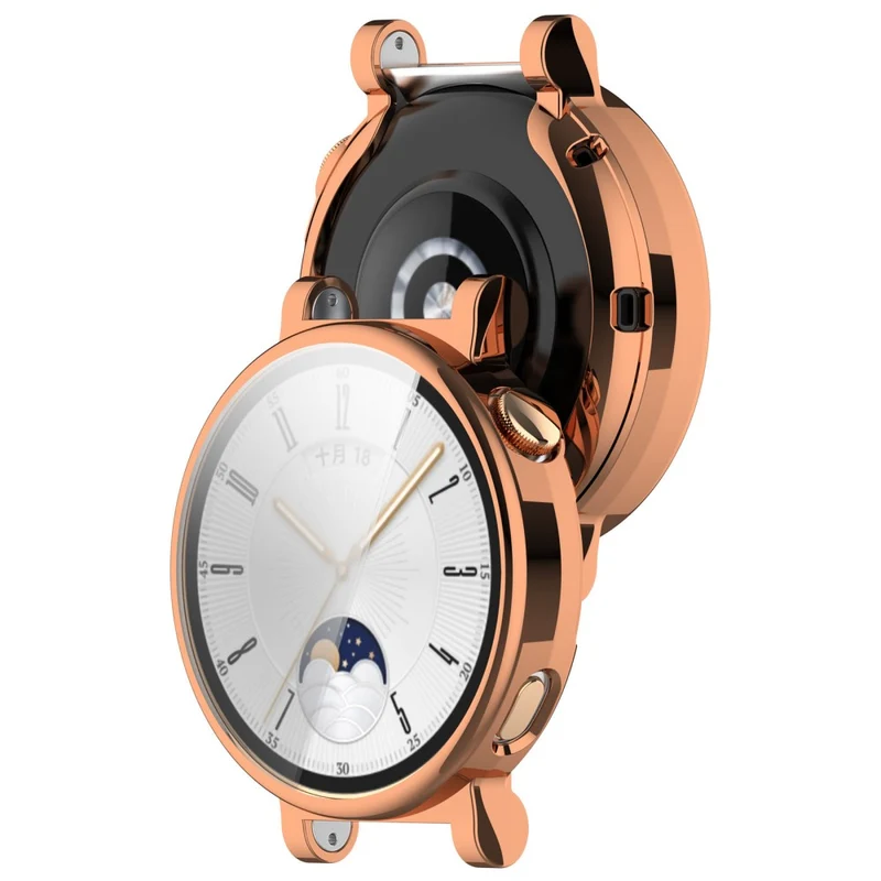 Huawei Watch GT 4 41mm Flexible Watch Case Full Protection Electroplating Watch Cover - Rose Gold