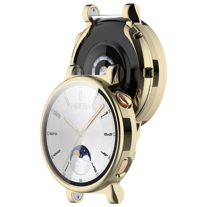 Huawei Watch GT 4 41mm Flexible Watch Case Full Protection Electroplating Watch Cover - Rose Gold
