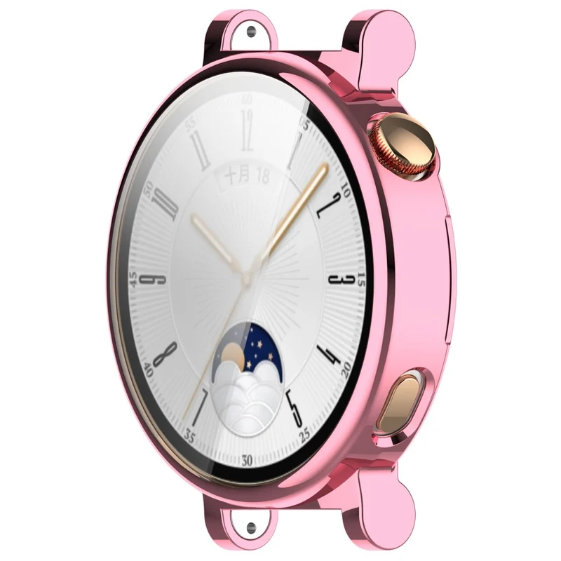 Huawei Watch GT 4 41mm Flexible Watch Case Full Protection Electroplating Watch Cover - Rose Gold