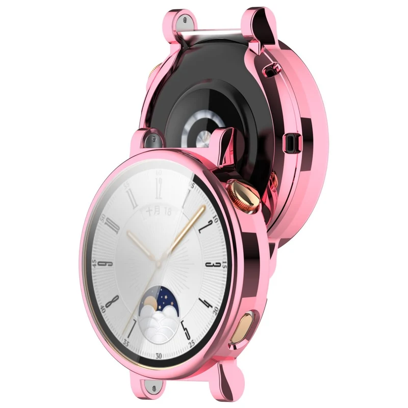 Huawei Watch GT 4 41mm Flexible Watch Case Full Protection Electroplating Watch Cover - Rose Gold