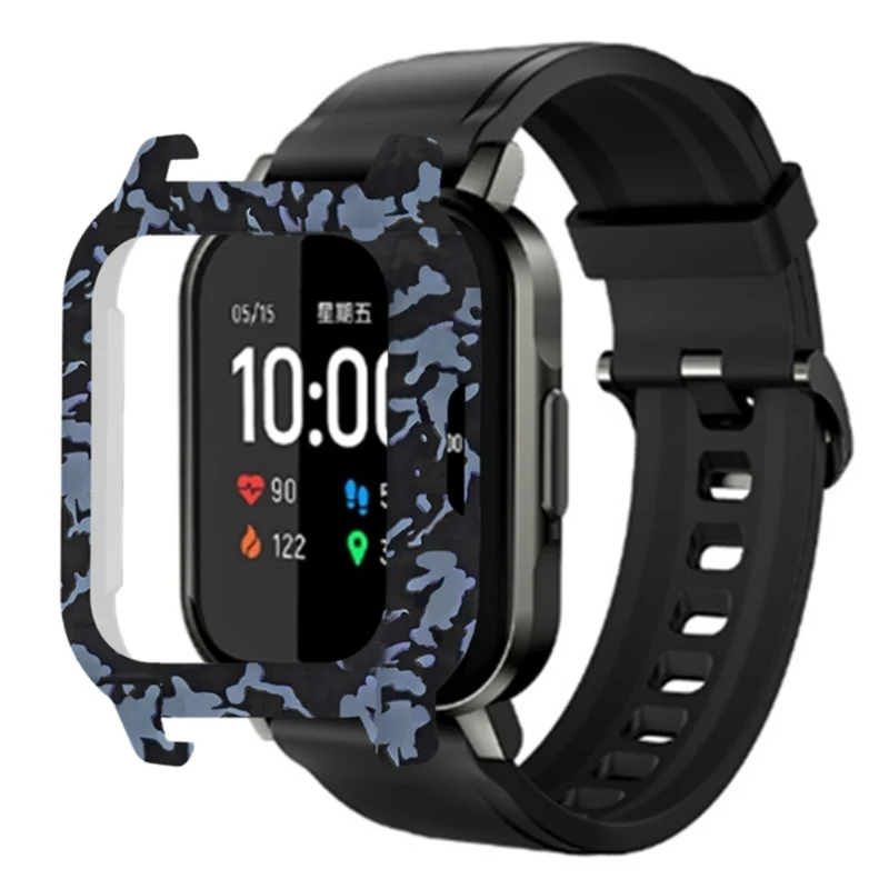 Haylou Solar LS02 Watch Protective Case Pattern Printed Slim-Fit Frame Cover - Leopard Print