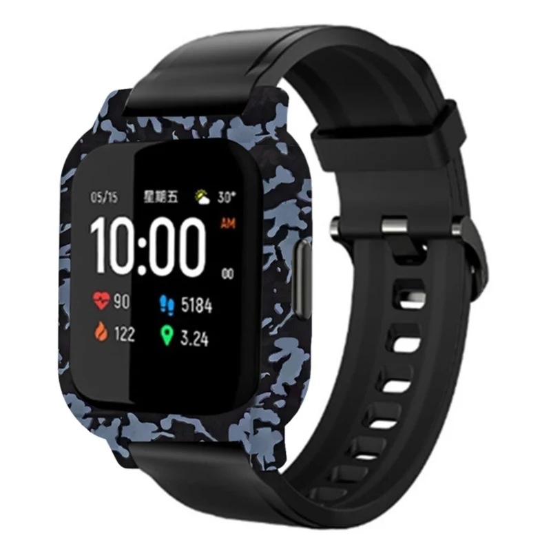 Haylou Solar LS02 Watch Protective Case Pattern Printed Slim-Fit Frame Cover - Leopard Print