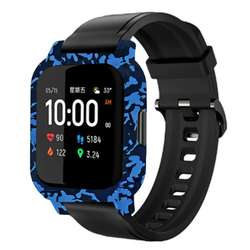 Haylou Solar LS02 Watch Protective Case Pattern Printed Slim-Fit Frame Cover - Leopard Print