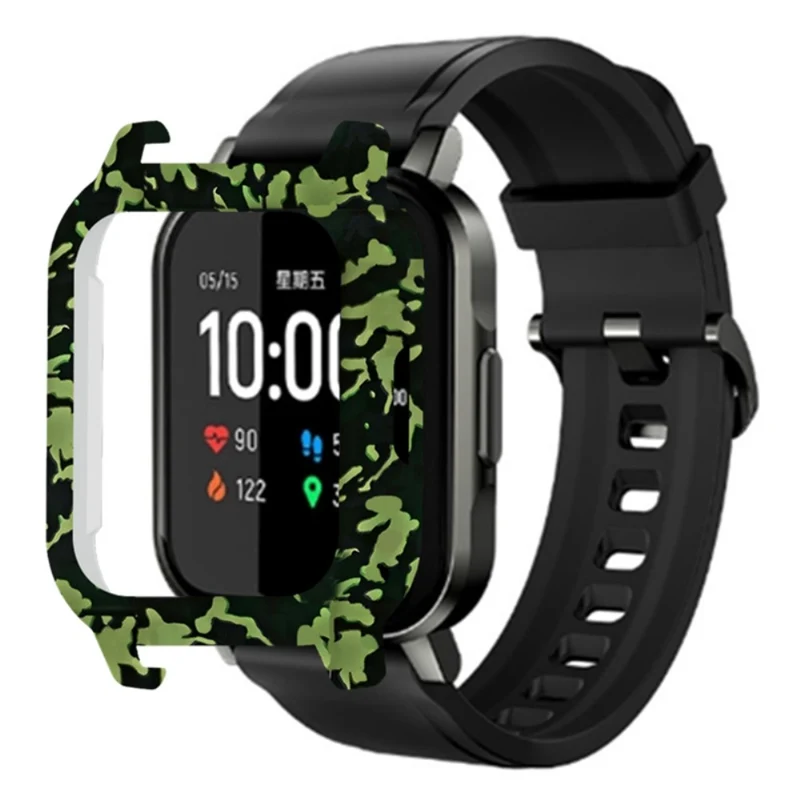 Haylou Solar LS02 Watch Protective Case Pattern Printed Slim-Fit Frame Cover - Leopard Print