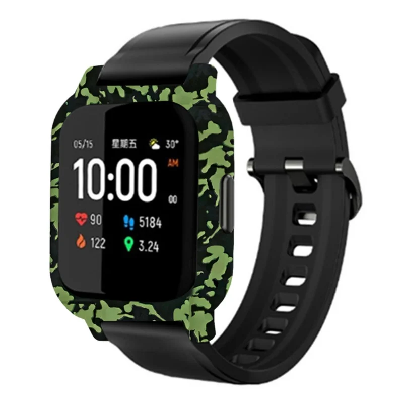 Haylou Solar LS02 Watch Protective Case Pattern Printed Slim-Fit Frame Cover - Leopard Print