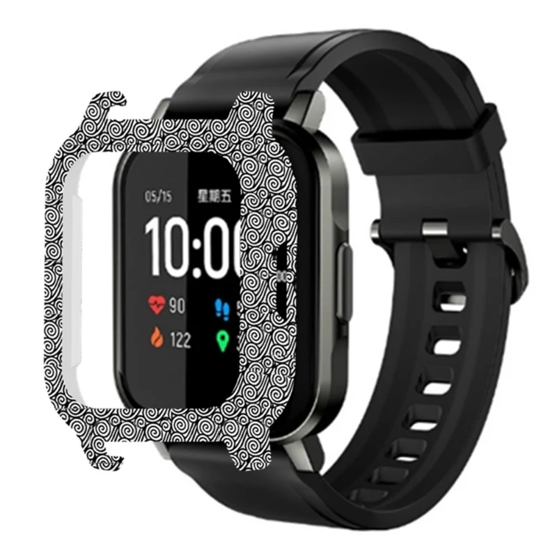 Haylou Solar LS02 Watch Protective Case Pattern Printed Slim-Fit Frame Cover - Leopard Print