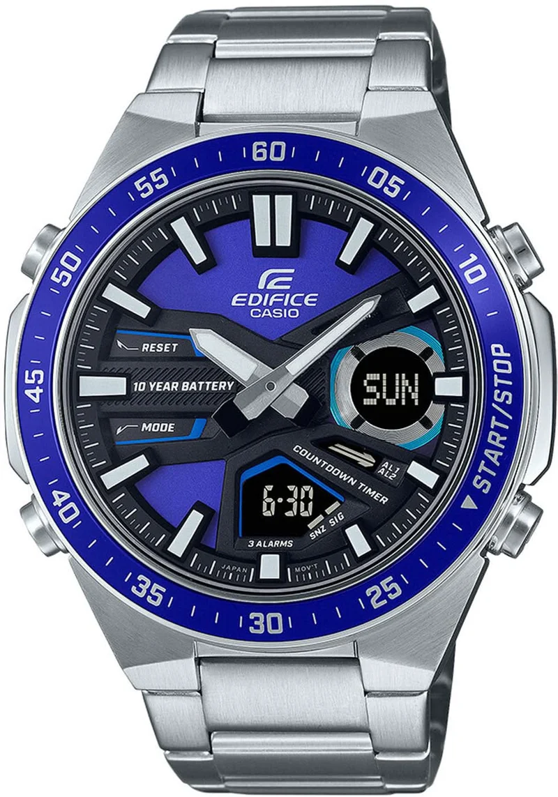 Casio Edifice EFV-C110D-2AVEF Herrenuhr • 10-Jahres-Batterie • Weltzeitfunktion