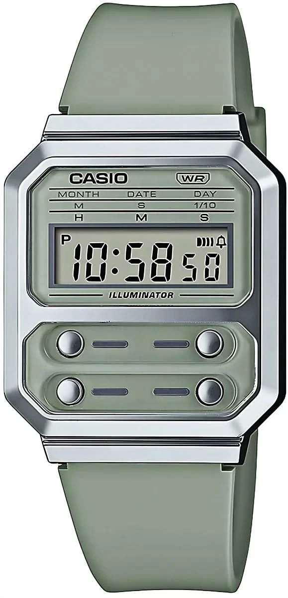 Casio Vintage A100WEF-3AEF Uhr • Kultiges Retro-Design • Digitale Stoppfunktion
