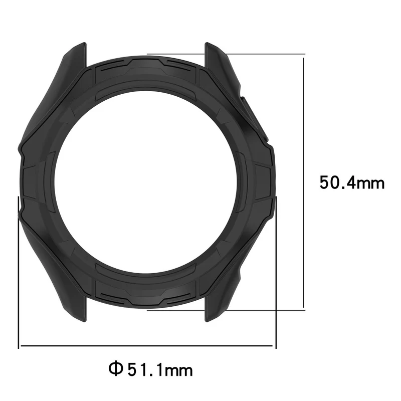 TicWatch Pro 5 Shockproof Flexible Watch Frame Case Half-Wrapped Smartwatch Protector