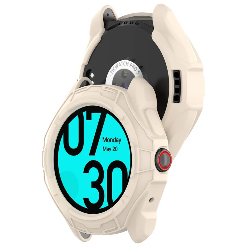 TicWatch Pro 5 Shockproof Flexible Watch Frame Case Half-Wrapped Smartwatch Protector