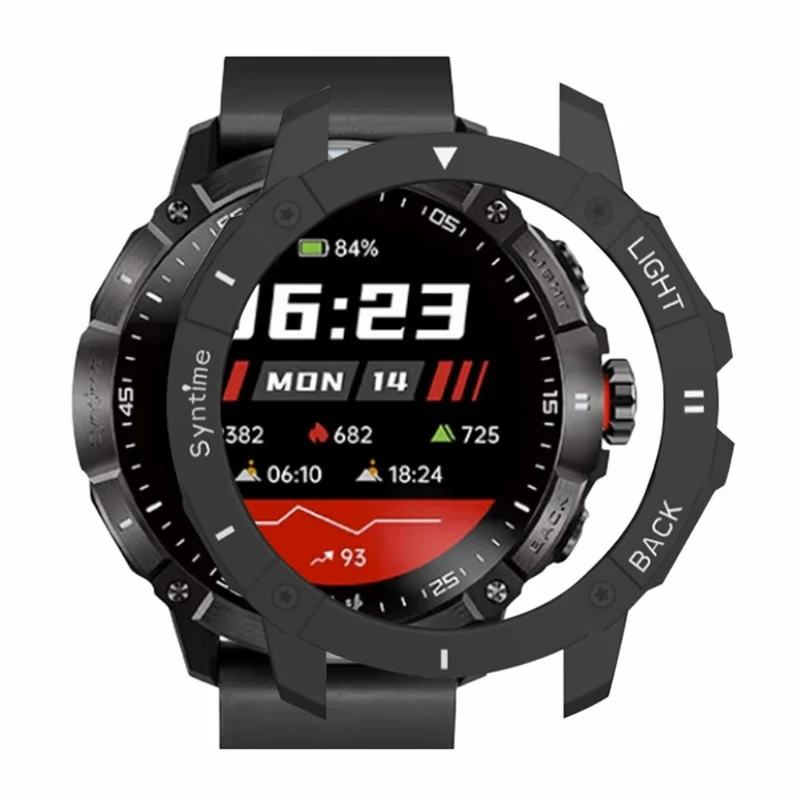 Syntime 2 / 2 Pro Hard Watch Case Hollowed-out scratch-resistant Frame Cover - Black+White