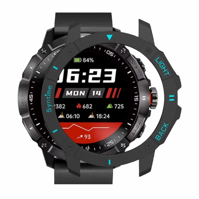 Syntime 2 / 2 Pro Hard Watch Case Hollowed-out scratch-resistant Frame Cover - Black+White