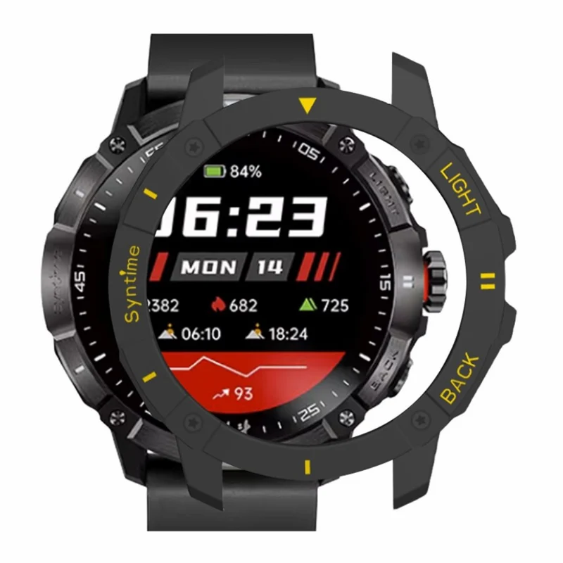 Syntime 2 / 2 Pro Hard Watch Case Hollowed-out scratch-resistant Frame Cover - Black+White