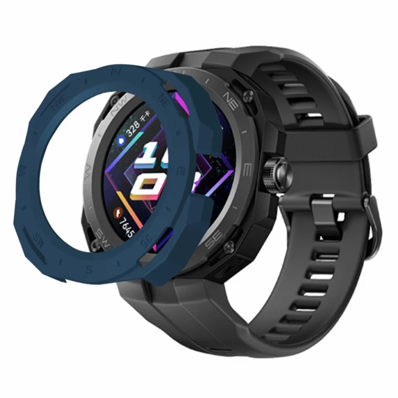 Huawei Watch GT Cyber Hard Watch Frame Hollow Protective Case Cover - Black+White