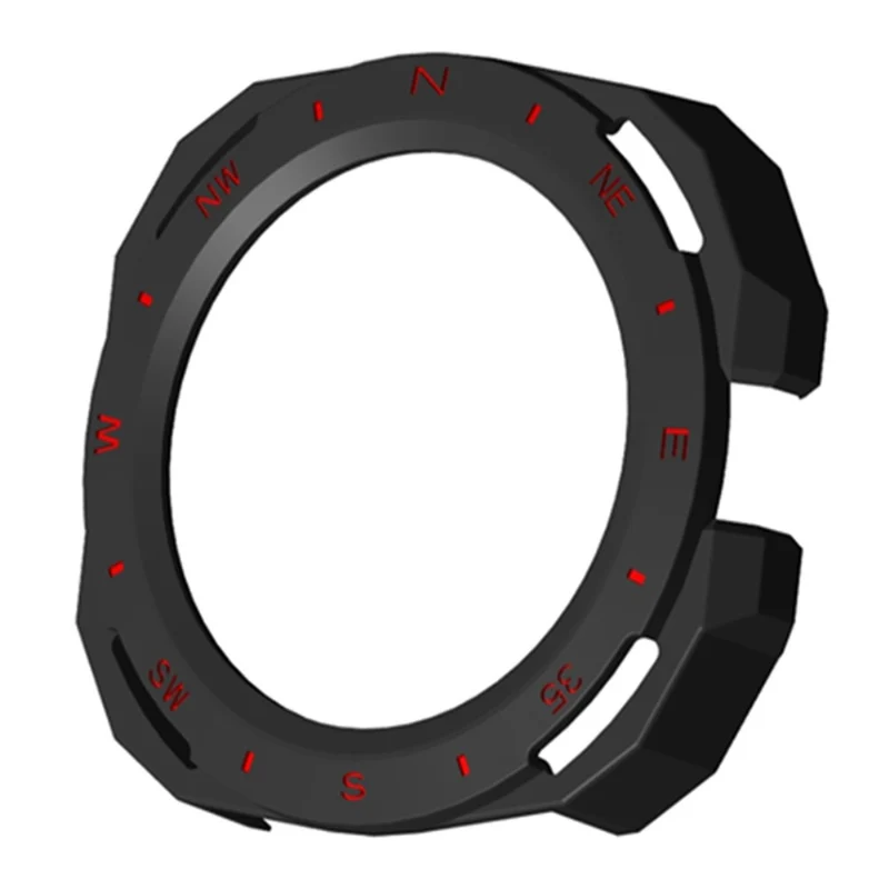 Huawei Watch GT Cyber Hard Watch Frame Hollow Protective Case Cover - Black+White