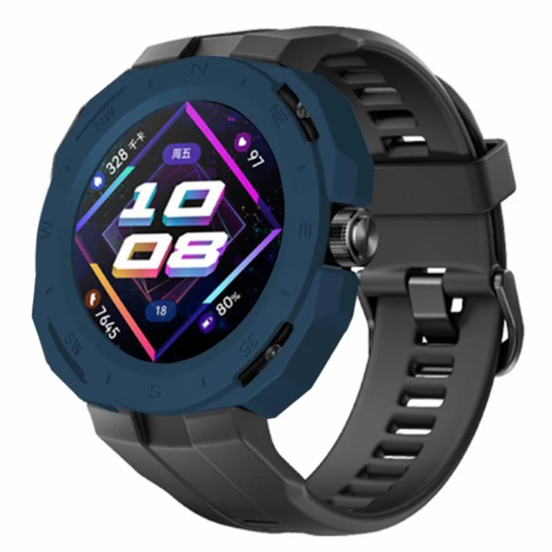 Huawei Watch GT Cyber Hard Watch Frame Hollow Protective Case Cover - Black+White